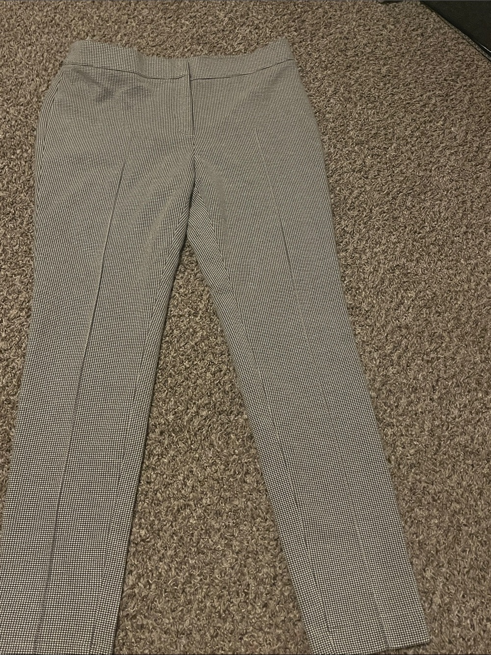 Akris Black & White Micro-Houndstooth Casual Jeans